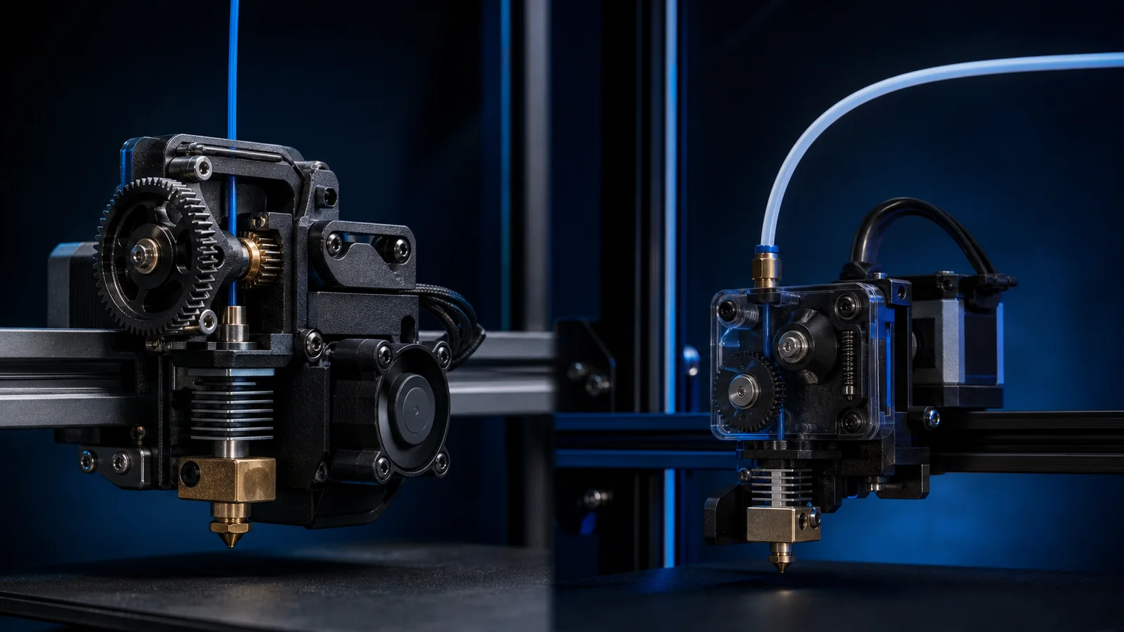 Direct drive ve Bowden 3D yazıcı ekstrüder sistemlerinin teknik karşılaştırması